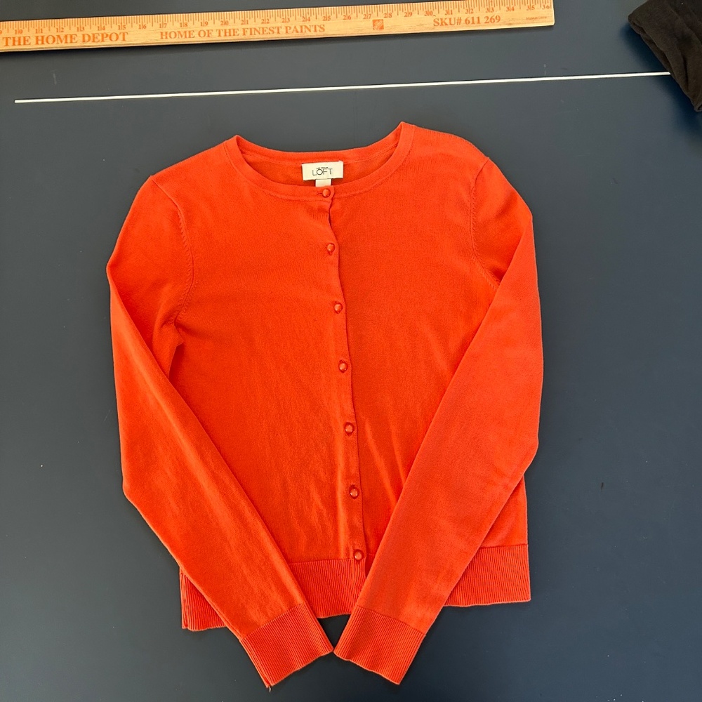 Soft Stretchy Pima Cotton Button Front Cardigan Sweater - Picture 13 of 13
